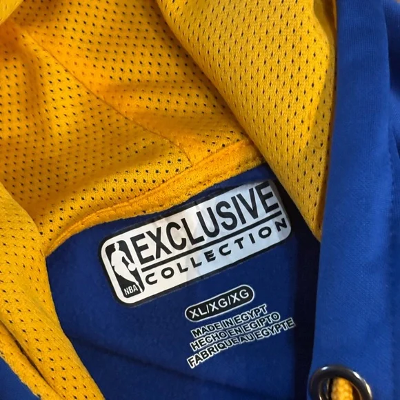 Majestic NBA Exclusive Collection Blue and Yellow Hoodie - Picture 2 of 5